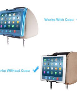 TFY Universal Car Headrest Mount, Fits 7-11 Inch Tablets - iPad, Samsung Galaxy Tab & Note, Adjustable Strap, Detachable, Portable, No Protruding Parts 32 71m07A54iL
