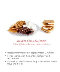 Salton Electric S'Mores Maker - Perfect Gift for Date Night - Temperature Control, 4 Lazy Susan Trays & 4 Roasting Skewers Included 15 71m0Nadvy4L