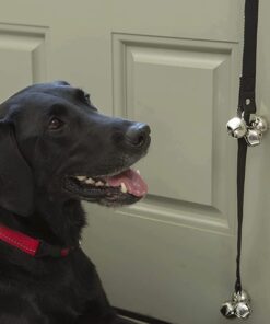 Caldwell's Dog Potty Bell for Dogs to Ring to Go Outside - The Original Dog Door Bell for Potty Training - Premium Quality Dog Training Tools & New Puppy Essentials One Potty Bell Black 26 71m0QFdf60L