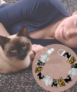 PammyJ Cat Bracelet Brown White and Black Cats 10 71m0z1HR cL