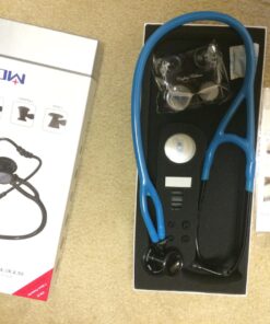 MDF ProCardial ERA Cardiology Lightweight Dual Head Stethoscope with Adult, Pediatric, and Infant-Neonatal Convertible chestpiece - Light Blue Tube - Black Finish (MDF797XB14) Black Out / S.swell 15 71m11kUDJ5L