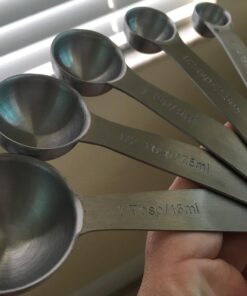 1Easylife 18/8 Stainless Steel Measuring Spoons, Set of 6 for Measuring Dry and Liquid Ingredients 59 71m1i5EPRFL