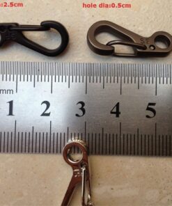 SZHOWORLD 10PCS/LOT Mini SF Spring Backpack Clasps Metal Snap Carabiners EDC Keychain Camping Bottle Paracord Hooks Black 18 71m2kRvs7L