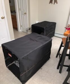 MidWest Homes for Pets Crate Cover, Privacy Dog Crate Cover Fits MidWest Dog Crates, Machine Wash & Dry Black 36-Inch 48 71m3ZKzQo5L