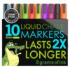 Crafty Croc Liquid Chalk Markers, 10 Pack of Neon Chalk Pens, For Nonporous Chalkboards, Bistro Boards, Glass and Windows 10 Pack Bright Neon Bold (6mm) 17 71m3oHSLNrL