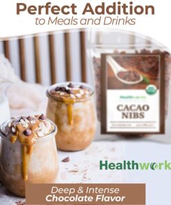Healthworks Cacao Nibs Raw Organic (16 Ounces / 1 Pound) | Criollo Bean | Unsweetened Chocolate Substitute | Certified Organic | Keto, Vegan & Non-GMO | Antioxidant 23 71m5cX1gYSL 1