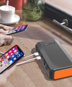 SinKeu 88.8Wh|65Watts Portable Laptop Phone Charger with AC DC USB Outlets, A Super Travel Portable Battery Pack & Power Bank for HP Notebooks, MacBook, iPad, iPhone Metallic Grey 19 71m5eMeHrvL