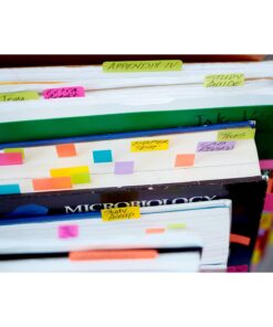 Post-it Page Markers, Assorted Bright Colors, 1/2 in x 2 in, 50 Markers/Pad, 10 Pads/Pack (670-10AB) 500 Sheets 33 71m5ySdu8DL