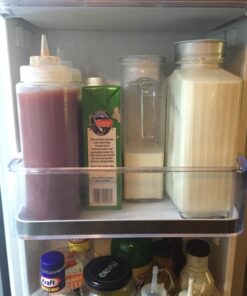 SET of 3, 32 Oz. (Ounce) Large Clear Squeeze Bottle, Condiment Squeeze Bottle, Open-tip, Wide Screw-on Spout, Polyethylene Durable Plastic, Diner Style. 17 71m68qq6b2L