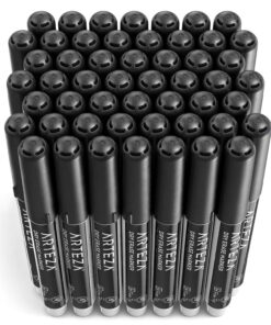 ARTEZA Black Dry Erase Markers, Pack of 52, Fine Tip, Low-Odor Black Ink, Classroom Whiteboard Markers for Back to School Supplies, Office, Homeschooling and Teachers, Erasable Bulk Supply 1 Count (Pack of 52) 9 71m6I7Z3irL