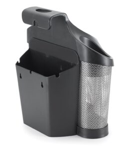 Polder Style Station, Organization for Styling Tools: Hair Dryers,Curling Irons, Straighteners, Brushes, Hang Over Towel Rack, Store Undersink or in Drawer, Black and Silver 31 71m6OHP3BgL