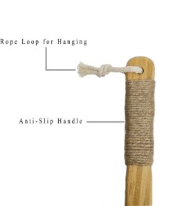 Chikoni Dry Bath Body Brush Back Scrubber with Anti-Slip Long Wooden Handle, 100% Natural Bristles Body Massager, Perfect for Exfoliating, Detox and Cellulite, Blood Circulation, Good for Health 27 71m6t3Ld5RL