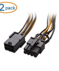 Alternative view of Cable Matters 2-Pack 6 Pin to 8 Pin PCIe Adapter Power Cable - 4 Inches