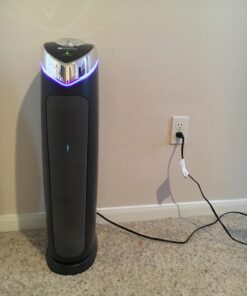 GermGuardian Air Purifier with HEPA 13 Filter, Removes 99.97% of Pollutants, Covers Large Room up to 915 Sq. Foot Room in 1 Hr, UV-C Light Helps Reduce Germs, Zero Ozone Verified, 28", Gray, AC5000E 47 71m8Hmz9dL