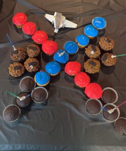 Light Sabre Cupcake Decoration Toppers Sticks Picks Set for Children Birthday Party, Fan Shows, Movies, 4" inches Tall (12 Pack) 43 71m8aTVYLL