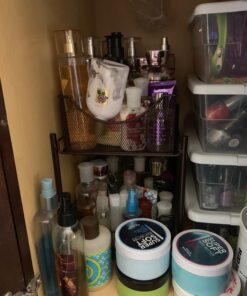 Sorbus 2 Tier Under Sink Bathroom Organizers and Storage, Strong Steel Mesh Sliding Drawers for Enhanced Bathroom Storage, Bathroom Organization and Storage & Under Kitchen Sink Organizer (Bronze) Bronze 25 71m9AG1svfL