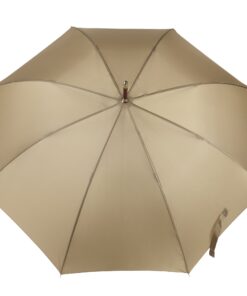 Totes Eco Auto Open Umbrella Classic Wooden J Stick Handle with Easy Grip - Windproof, Rainproof and Durable Canopy Design – Versatile Travel, Perfect for Rainy Days Beige 10 71m9snL4EhL
