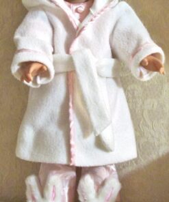 Sophia's Doll Bunny Slipper Shoes with Fluffy Rabbit Ears and Stitched Nose Accessory for 18" Dolls, White Furry Bunny 40 71mBu0KV63L