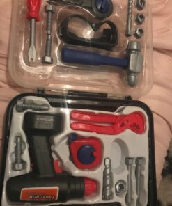 Kidzlane Tool Set for Toddlers & Kids | 20pcs Toy Tools with Electronic Cordless Drill and Tool Box | Play Tool Kit for Kids & Toddler Boys & Girls | Kids Tool Kit 19 Pieces | Kids Tool Box 40 71mCwXf WgL 1