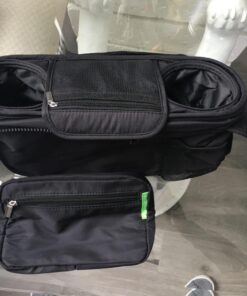 Ethan & Emma Universal Stroller Organizer - Elevate Your Experience w/Insulated Cup Holders, Diaper Storage, Secure Straps, Detachable Bag, Pockets for Phone, Keys, Toys. Smart Parenting Black 55 71mD6nllKEL