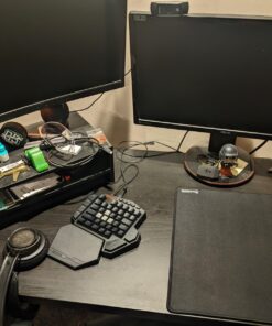 Redragon K585 DITI One-Handed RGB Mechanical Gaming Keyboard, 42 Keys Type-C Professional Gaming Keypad w/Upgraded Hot-Swappable Socket, 7 Onboard Macro Keys & Detachable Wrist Rest Blue Switch Black 49 71mDLDeI2CL