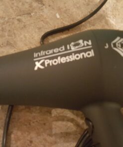 JINRI Infrared Professional Salon Hair Dryer Ionic Hair Dryer with Diffuser & Concentrator Attachments for Curly Hair, Black (Large) 43 71mFHEUzV9L