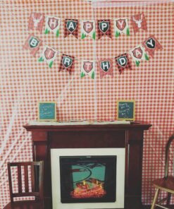 Woodland Reindeer Happy Birthday Banner Pennant Camping Party Banner 21 71mFJARP42L