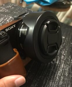 Fotodiox Reversible Lens Hood Kit for E-Mount PZ 16-50mm F3.5-5.6 OSS E-Mount Power Zoom Lens, Reversible Tulip Flower Hood w/Cap 48 71mFqrZNSRL