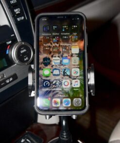 Macally Car Cup Holder Phone Mount - Secure Cupholder, Fit for Phones up to 4.1" Wide, Black 33 71mFs2xh7qL