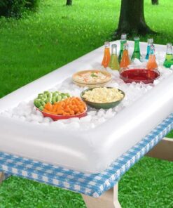 Inflatable Serving Bar Salad Ice Tray Food Drink Containers - BBQ Picnic Pool Party Supplies Buffet Luau Cooler,with a Drain Plug 23 71mGllh4nOL