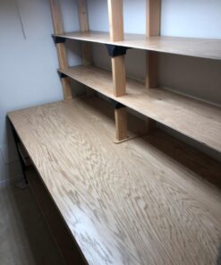 2x4basics 90164MI Custom Work Bench and Shelving Storage System, Black Work Bench with Shelf 82 71mHxURwxQL