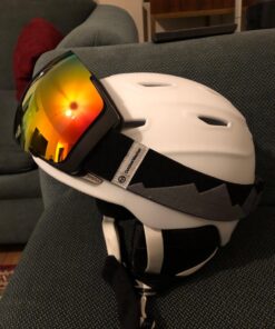 OutdoorMaster Ski Goggles PRO - Frameless, Interchangeable Lens 100% UV400 Protection Snow Goggles for Men & Women A0-blackframe Revosilverlens Vlt10% 40 71mIfbjyheL