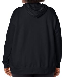 JUST MY SIZE Women's Plus Size Zip-up Fleece Hoodie, EcoSmart Midweight Hooded Sweatshirt 3X Ebony 10 71mJQaEYVHL 1