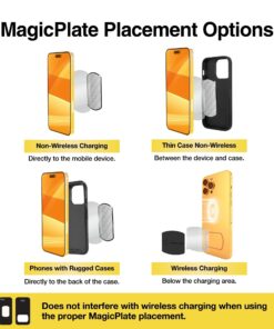 Scosche MPDB MagicMount Pro Magnetic Car Phone Holder - Magnetic Phone Mount for Car Dashboard, Desk, & Flat Surfaces - 360 Degree Adjustable Head - Universal Dash Mount for All Cell Phones & Tablets 1 Pack 23 71mJhpVkvHL