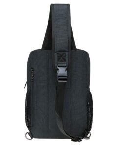 KAUKKO Canvas Messenger Bag Cross Body Shoulder Sling Backpack Travel Hiking Chest Bag 252-1-black 10 71mKS5xBvQL