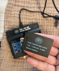 BM Premium 2-Pack of LP-E12 Batteries and USB Dual Battery Charger for Canon EOS-M, EOS M2, EOS M10, EOS M50, EOS M50 Mark II, EOS M100, EOS M200, SX70 HS, Rebel SL1 Digital Cameras 32 71mKnWFsNbL