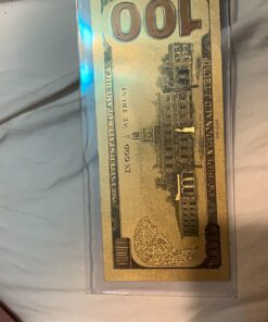 Authentic $100 President Donald Trump Authentic 24kt Gold Plated Commemorative Bank Note Collectors Item by Aizics Mint 27 71mKuzyL9PL