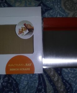 Rachael Ray Tools and Gadgets Stainless Steel Pastry Scraper / Bench Scrape / Kitchen Tool for Baking and Cooking / Dishwasher Safe, Red 7 71mLJiXXW1L