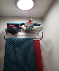 Organize It All Wall Bath Towel Bar in Chrome mounted shelf, 26" W x 11.25" L x 7.5" H 26"W x 11.25"L x 7.5"H 30 71mM0c4AzjL