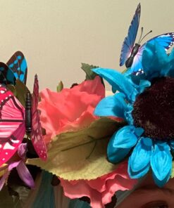 Teenitor 40 Pcs Butterfly Stakes, 5 Different Size Garden Ornaments Patio Decor Butterfly Party Supplies Outdoor Yard Stakes Decorative 1 1.7/2.7/3.5/4.8/5.9inch 50 71mO9FcAZAL