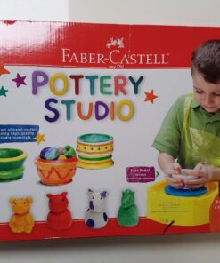 Faber-Castell Pottery Studio - Kids Pottery Wheel Kit for Ages 8+, Complete Pottery Wheel and Painting Kit for Beginners, 3 lbs of Sculpting Clay and Tools 47 71mOAzMqFzL