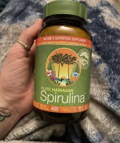 Nutrex Hawaii, Pure Hawaiian Spirulina 500 mg, Vegan, Supports Immune System, Heart, Cells and Energy, 400 Tablets 400 Count (Pack of 1) 25 71mOHlE4Z4L