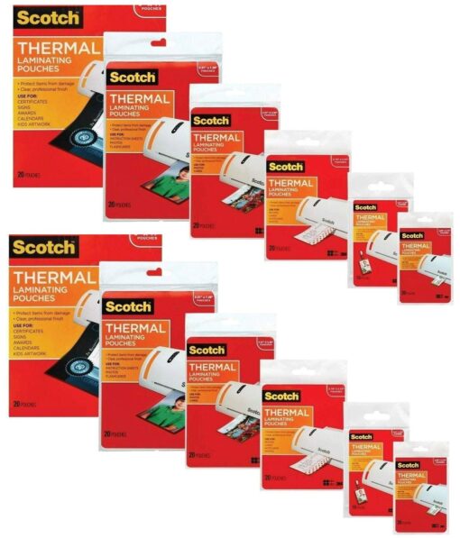 3M Laminating Pouch Kit with All Varieties of Laminating Pouche (2) 2