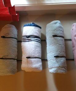 Sorbus Towel Rack Wall Mounted – Metal Towel Holder for Bathroom Wall, Washcloth, Rolled Bath Towels, Spa, Gym, Camper Rv, Shelf Cabinet - 6 Level Wine Rack Wall Mounted for Kitchen Bar, Wine Cellar 31 71mPk7rZWCL