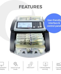 Cassida 5520 UV/MG - USA Money Counter with ValuCount, UV/MG/IR Counterfeit Detection, Add and Batch Modes - Large LCD Display & Fast Counting Speed 1,300 Notes/Minute UV/MG Counterfeit Detection 17 71mPldhWPsL