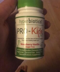 Hyperbiotics ENT Probiotic for Kids | Vegan Supplement for Ears, Nose, Throat | Chewable Tablets for Children | Strawberry Vanilla | Sugar Free | Digestive Health & Immune Support | 45 Count 27 71mQ6lsa6pL 1