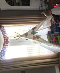 Woodland Reindeer Happy Birthday Banner Pennant Camping Party Banner 27 71mRFTJfBL