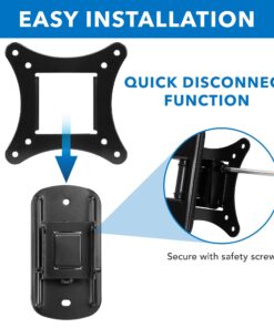 Mount-It! MI-2829 Small TV Monitor Wall Mount | RV TV Mount | Quick Release VESA Wall Mount | Fits 19 20 21 22 23 24 25 Inch Screens | 75 100 VESA Compatible | Low-Profile Slim Design | 44lb Capacity 27 71mRtE u dL