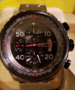 Invicta Men's Aviator Analog Display Japanese Quartz Silver Watch, Gold, Black (Model: 12704, 28898, 28899) 52 71mT3Qb6PTL