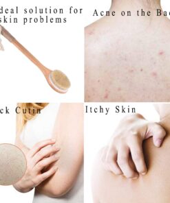 Chikoni Dry Bath Body Brush Back Scrubber with Anti-Slip Long Wooden Handle, 100% Natural Bristles Body Massager, Perfect for Exfoliating, Detox and Cellulite, Blood Circulation, Good for Health 28 71mTfXo7odL